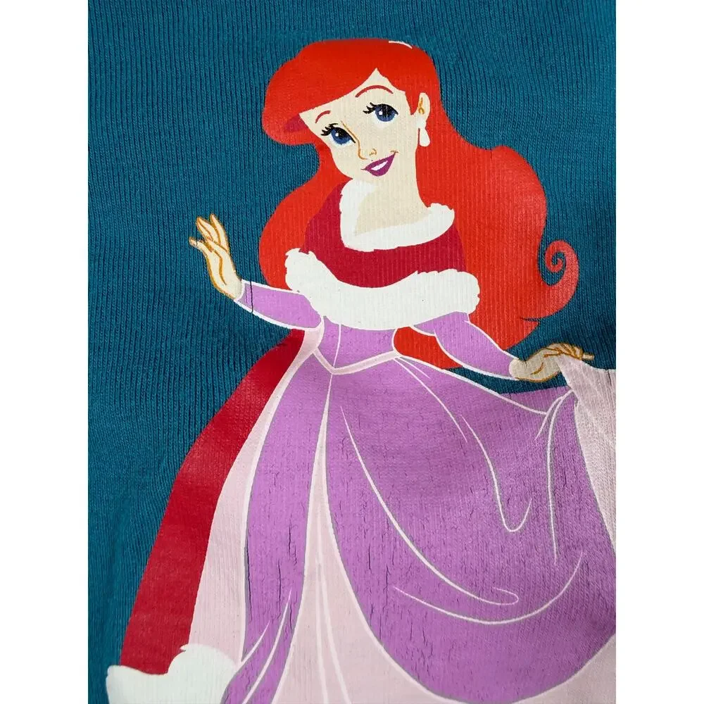 Hanna Andersson Disney Princess Ariel Holiday Organic Cotton Pajama Set Size 4